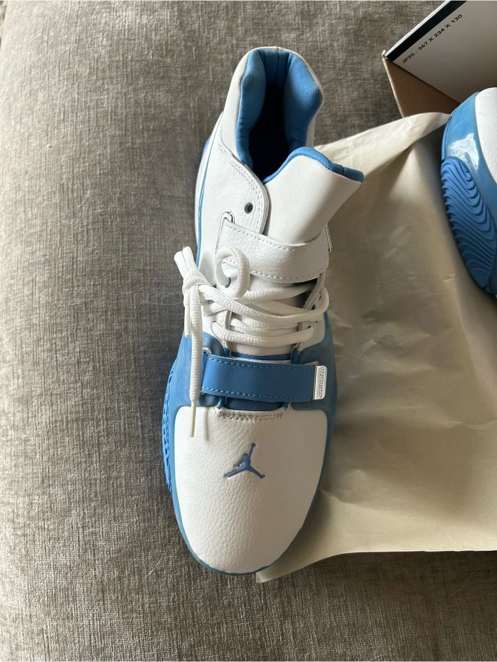 Jordan University Blue and White Vintage Sneakers. Size 11. New in box Deadstock